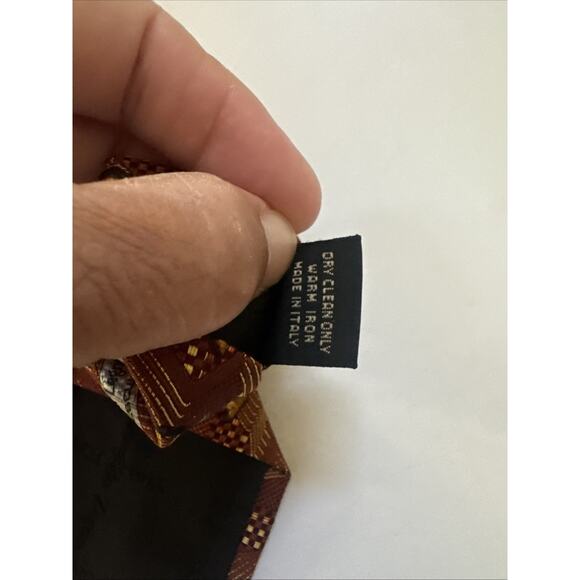 VINTAGE Ermenegildo Zegna Tie 100% Silk ITALY Made Necktie Business GEOMETRIC - Picture 8 of 9